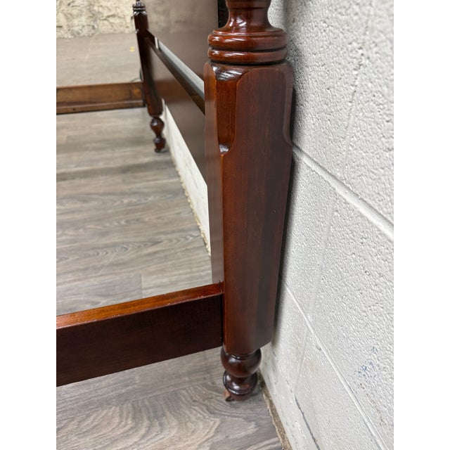 Brown Vintage Full Size Duncan Phyfe Style Mahogany Bed For Sale - Image 8 of 16