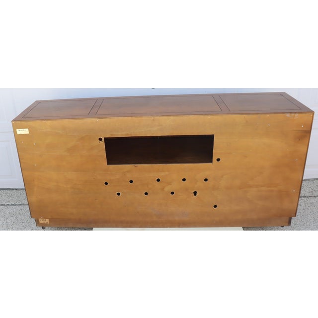 Vintage Henredon Campaign Style Oak & Brass Sideboard / Credenza For Sale - Image 13 of 14