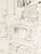 A 1972 ink drawing by the American artist James L. Bruch (1942-2023). This detailed work depicts an interior with a...