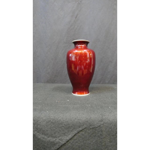 Japanese Early 20th Century Japanese Red Enamel Vase For Sale - Image 3 of 7