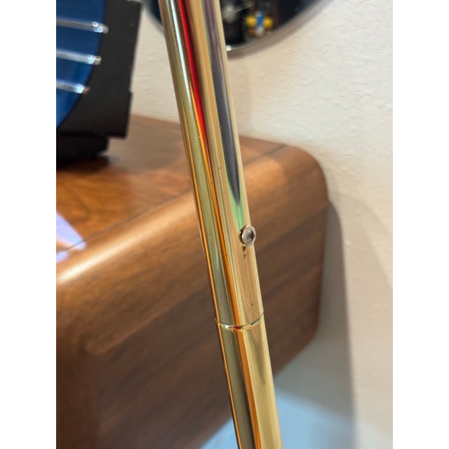 Vintage Space Age Arc Lamp in Gold, Circa 1970s. Sleek, Sculptural. In Style of Robert Sonneman For Sale - Image 10 of 10