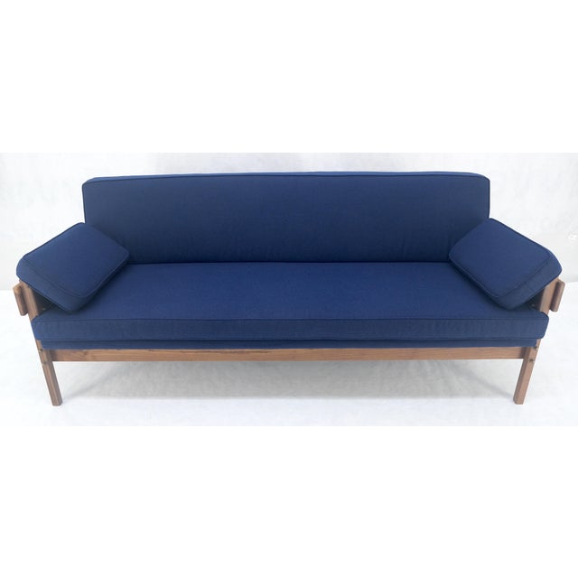 Danish MSM Solid Oiled Walnut Frame New Upholstery Vintage Daybed Sofa Settee For Sale - Image 6 of 15