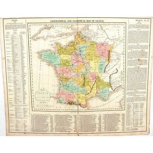 Traditional 1820 Lavoisne Map of France - US Edition For Sale - Image 3 of 3