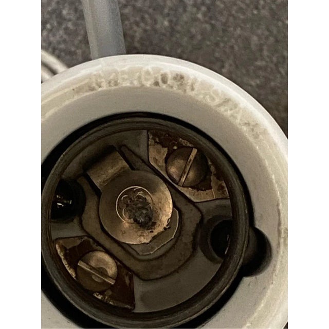 Glass Vintage Original Industrial Lighting Industrial Holophane Pendant Light For Sale - Image 7 of 8