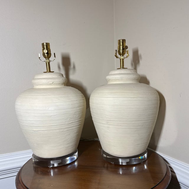 Pair of S+Mind signed Danish Modern Large Beehive Table Lamps 1975. Some slight imperfections as shown in pictures,...