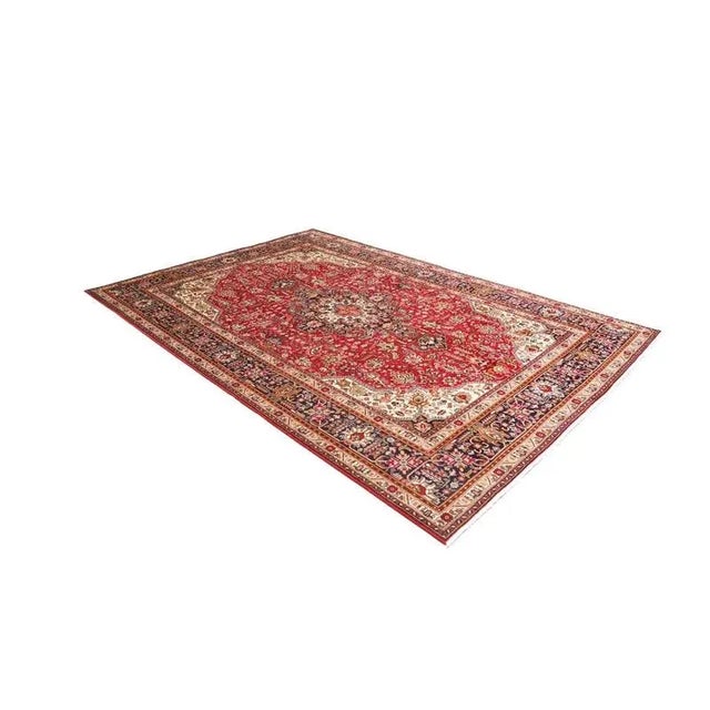 Middle Eastern Hand-Knotted Tabriz Rug For Sale - Image 3 of 11