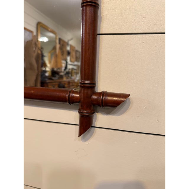 Antique Faux Bamboo Mirror For Sale In Nashville - Image 6 of 6