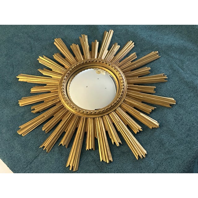 Gold Large Vintage Witch's Eye Sun Mirror, 1960s For Sale - Image 8 of 15