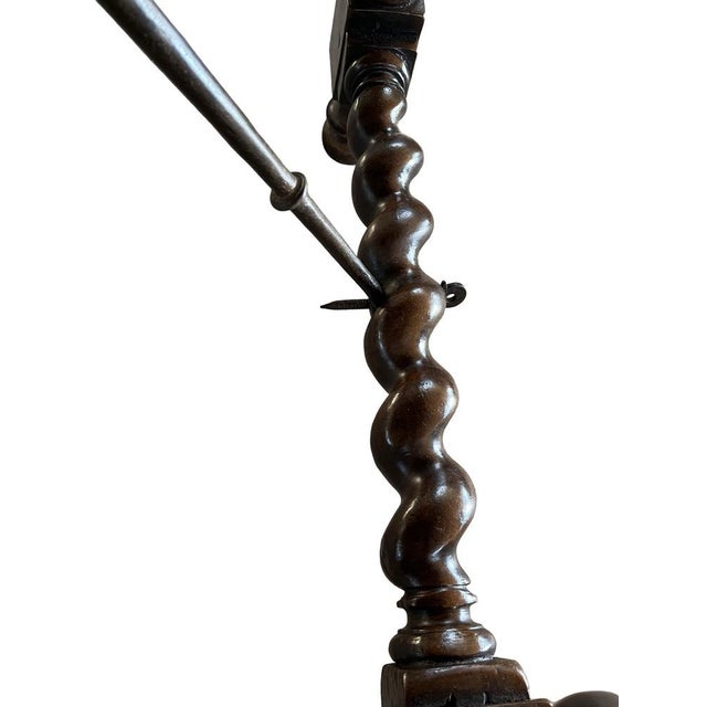 18th Century Italian Walnut Capretta Table with Barley Twist Lyre Legs For Sale - Image 10 of 13