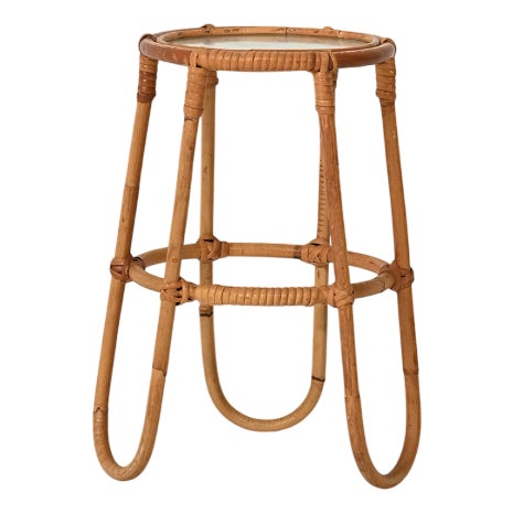 Scandinavian Circular Bamboo Flower Holder, 1960s For Sale