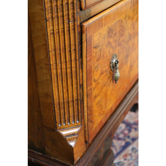 George II Burl Walnut and Marquetry Hightboard, 1890s For Sale - Image 10 of 18