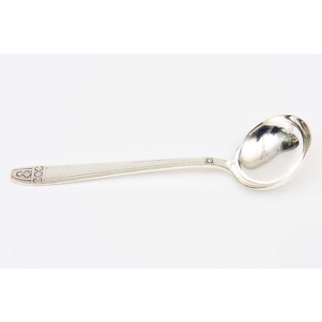 Art Deco Vintage Art Deco/ Arts and Crafts Silver Plate Serving Soup Ladle or Spoon, 1920's For Sale - Image 3 of 11
