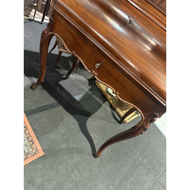 Wood Napoleon III Mahogany Brown Scriban For Sale - Image 7 of 9