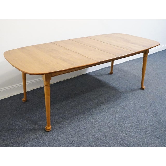 Conant Ball Conant Ball Solid Hard Rock Maple Colonial Early American 85" Dining Table 2025-1431 For Sale - Image 4 of 13