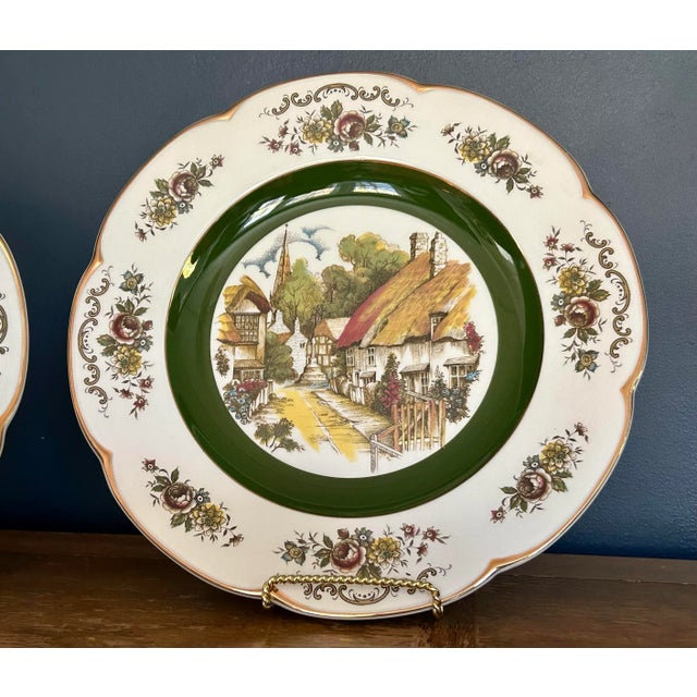 English Ironstone Plates by Wood & Sons For Sale - Image 3 of 12