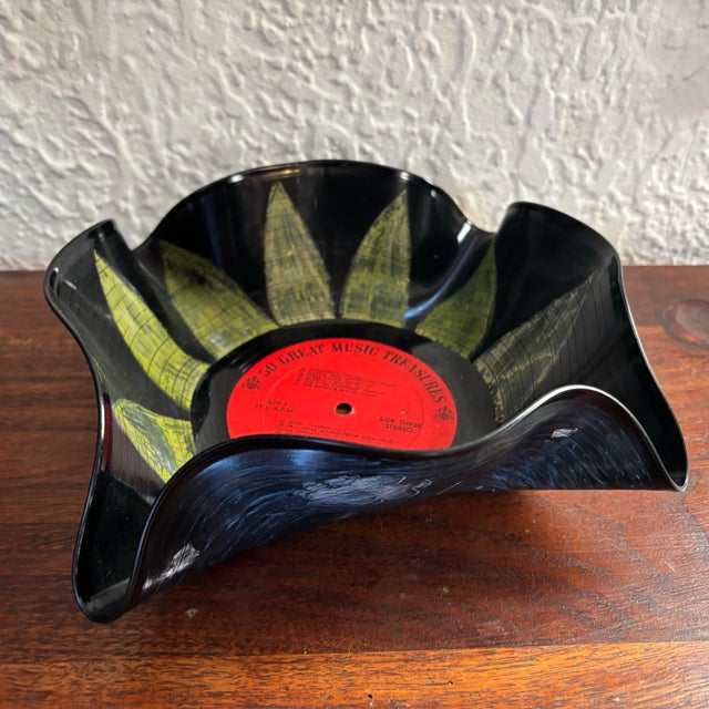 American Pop Art Painted Record Bowl For Sale - Image 3 of 6