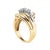 Contemporary 10K Yellow Gold 1/2 Cttw Diamond Pear Cluster and Swirl Ring (H-I Color, I1-I2 Clarity) - Ring Size 7 For Sale - Image 3 of 6