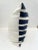Square Blue and White Stripes Toss Pillow For Sale - Image 4 of 12