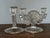 Vintage Pressed‑Glass Candlesticks With Etched Leaf Bases — Pair For Sale - Image 4 of 12