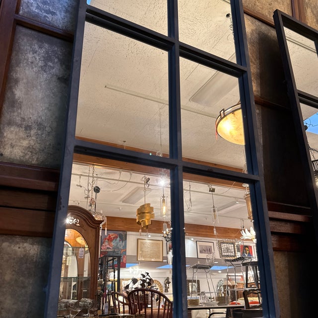 Bid K Home Paned Glass Floor Mirror For Sale In San Francisco - Image 6 of 12