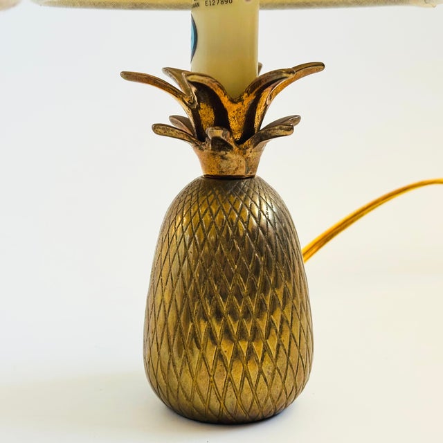 Vintage Brass Pineapple Lamps - Set of 2 For Sale In San Francisco - Image 6 of 11