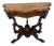 Antique Victorian Burr Walnut Card or Console Table with Carved Basket Base, 1850 For Sale