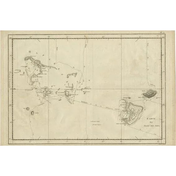 Antique Engraved Map of the Friendly Islands or Tonga, 1785 For Sale - Image 5 of 5