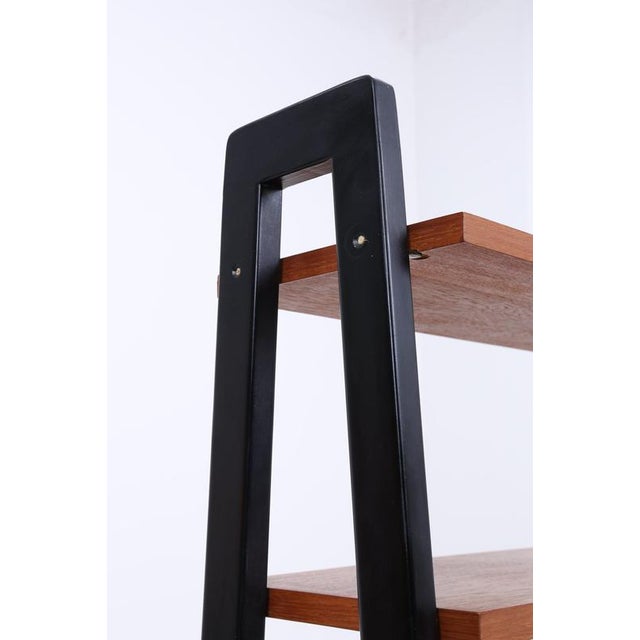 Mid-Century Vintage Teak Bookshelf with 5 Drawers and Door For Sale - Image 10 of 17