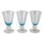 1970s French Blue Smoked Wine Glasses - Set of 3 For Sale