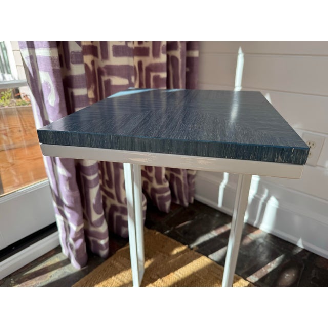 2020s Keith Fritz Fine Furniture Sidecar in Ceylon Blue For Sale - Image 5 of 13