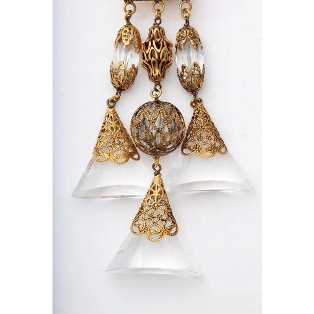 French French Lucite Triple Dangle Earrings For Sale - Image 3 of 8