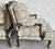 Vintage French Louis XV Armchairs Damask Linen Pair For Sale - Image 12 of 16