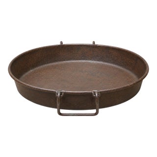 Vintage Industrial Farmhouse Iron Tray For Sale