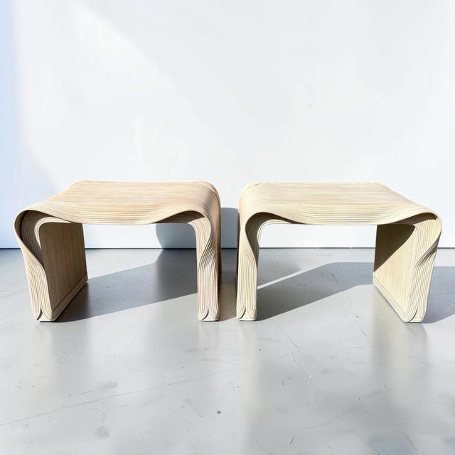 Sculptural Pencil Reed End Tables For Sale In Miami - Image 6 of 10