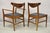Brown Vintage Mid Century Modern Cat Eye Walnut Dining Chairs by Stanley - Set of 4 For Sale - Image 8 of 11
