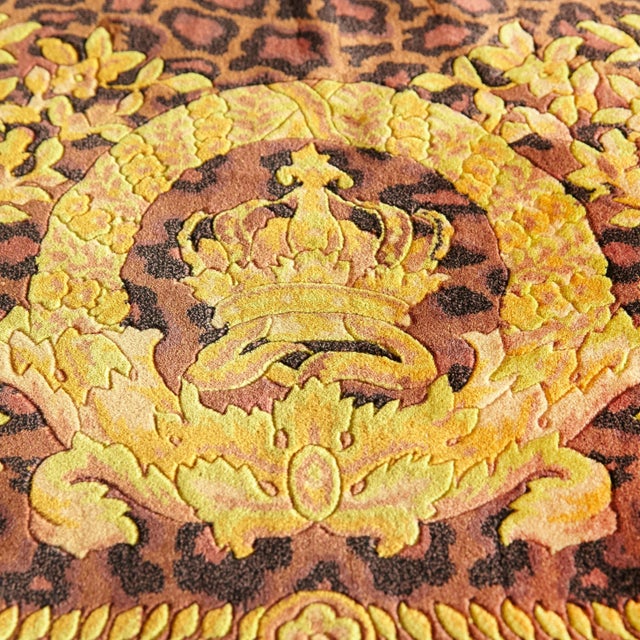 Brown Animal Print Rug by Gianni Versace for Atelier Versace, 1980s For Sale - Image 8 of 18