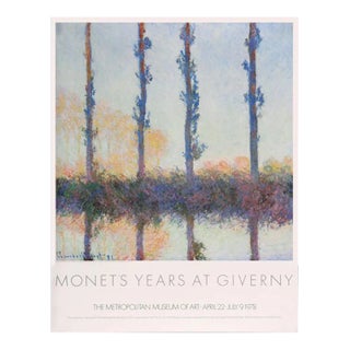 1978 The Metropolitan Museum of Art Monet's Years at Giverny Exhibition Poster For Sale
