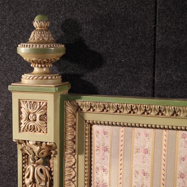 Italian Louis XVI Style Lacquered Double Bed, 1950 For Sale - Image 3 of 13