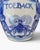 Mid-Century Dutch Hand-Painted Delft Blue Tobacco Jar with Brass Lid, Holland, 1960s For Sale - Image 4 of 17