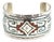 Late 20th Century Gibson Gene Navajo Sterling Silver Turquoise Inlay Cuff Bracelet For Sale