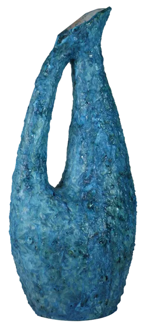 Mid-Century Italian Blue Ceramic Vase by Matteo di Lieto for Vietri, 1950s