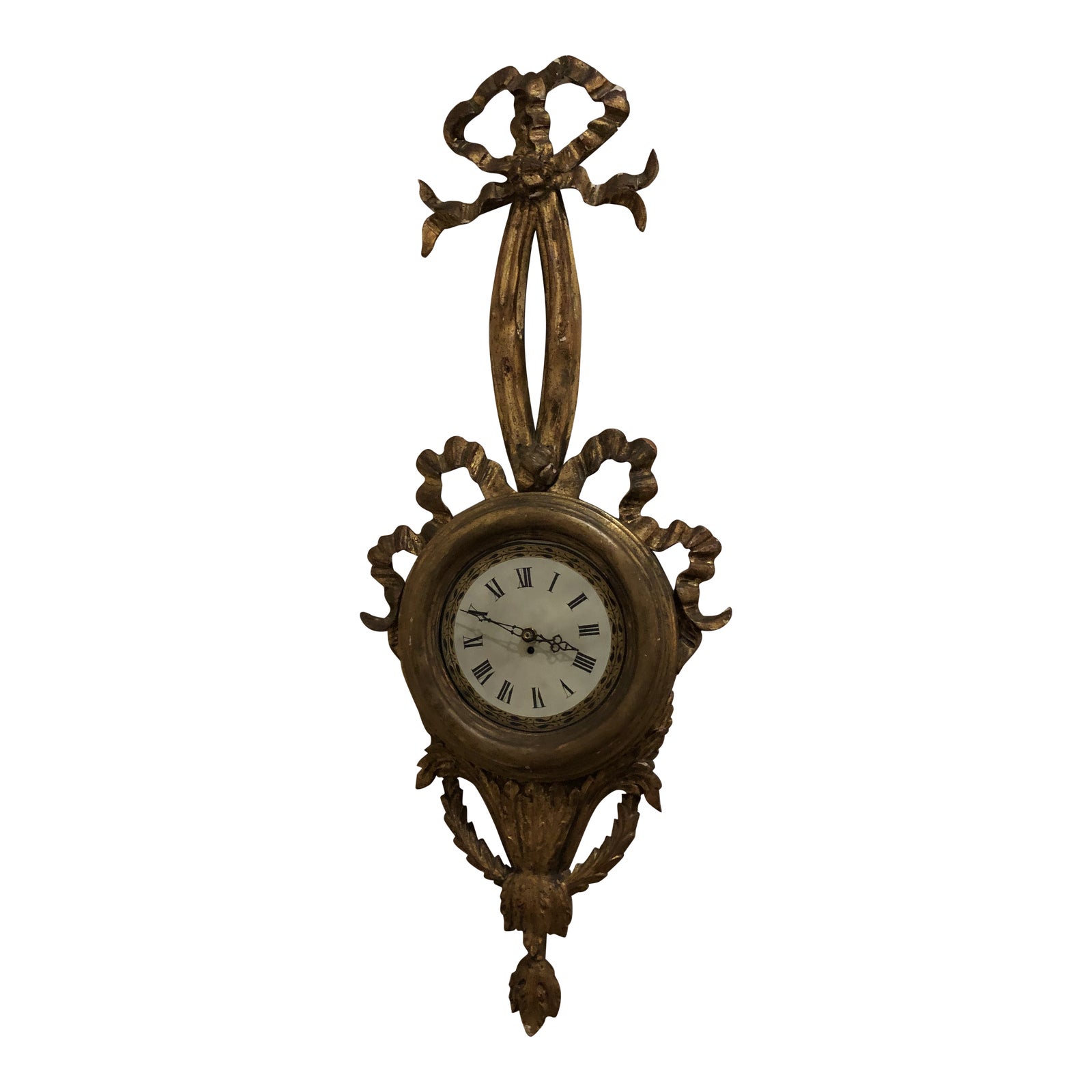 Antique French Wood Carved Wall Clock Chairish