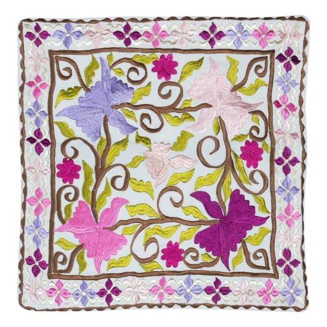 18"x18" Colorful Cushion Cover. Cotton Pillowcase. Modern Lace Pillow For Sale