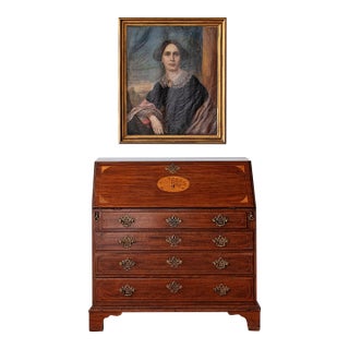 English George III Mahogany Slant-Front Secretary Desk | Ca. 1780s For Sale