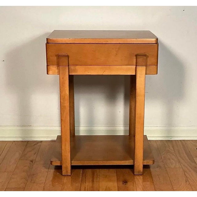 Streamline Moderne Vintage Colonists Craft Solid Maple Bedroom Furniture Three Piece Set, Late 1930s-Early 1940s For Sale - Image 4 of 12