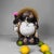 Large decorative Japanese tanuki statue, made of glazed ceramic and most likely dating from the 1960s–1970s. Dimensions:...