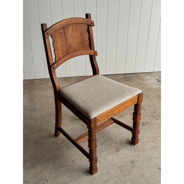 Set of Four Antique English Oak Dining Chairs, C. 1900 For Sale - Image 18 of 18
