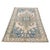 5x7 Vintage Rug | Ivory & Blue With Bold Stylized Medallion For Sale - Image 4 of 5
