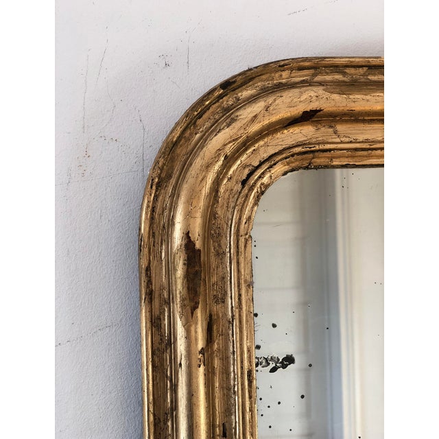 French Antique French Louis Philippe Giltwood Mirror – Late 19th Century For Sale - Image 3 of 9