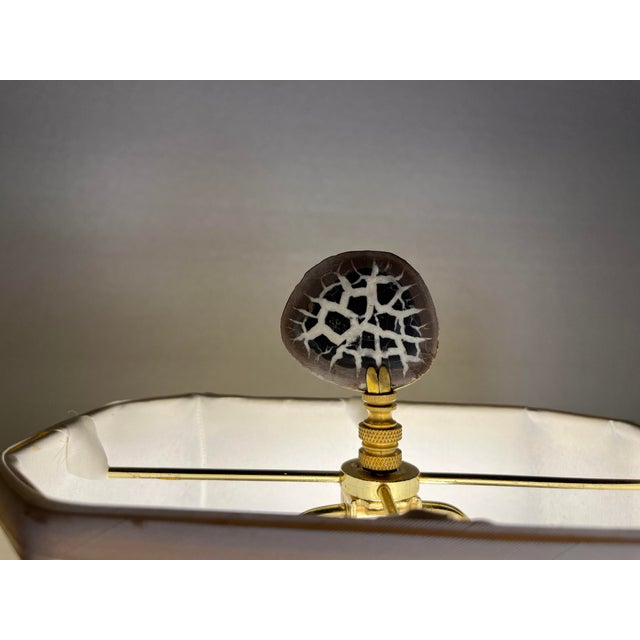 2020s Pair of Split Septarian Stone Lamp Finials For Sale - Image 5 of 8